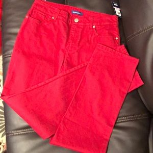 Bandolino Red Jean Pants NWT size 6